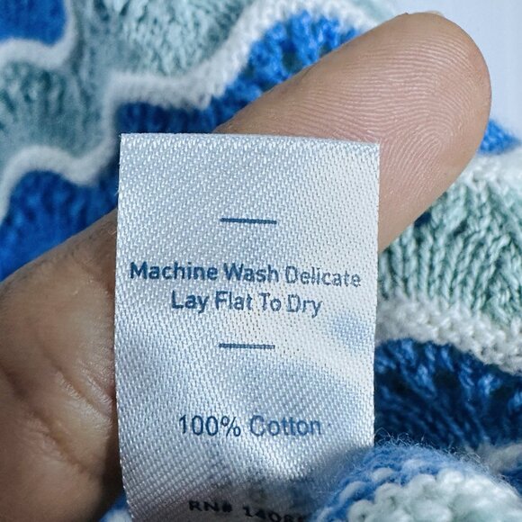 Marine Layer Fay Sleeveless Sweater Top in Cool Wave size Medium Cotton Casual - Picture 5 of 6